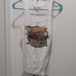 Ford White and Gold Graphic Tank Top